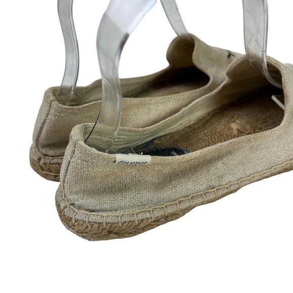 SOLUDOS Espadrille Canvas Beige Wink Winking Eye Flats Slip On Loafers Shoes 8.5 - Picture 12 of 16